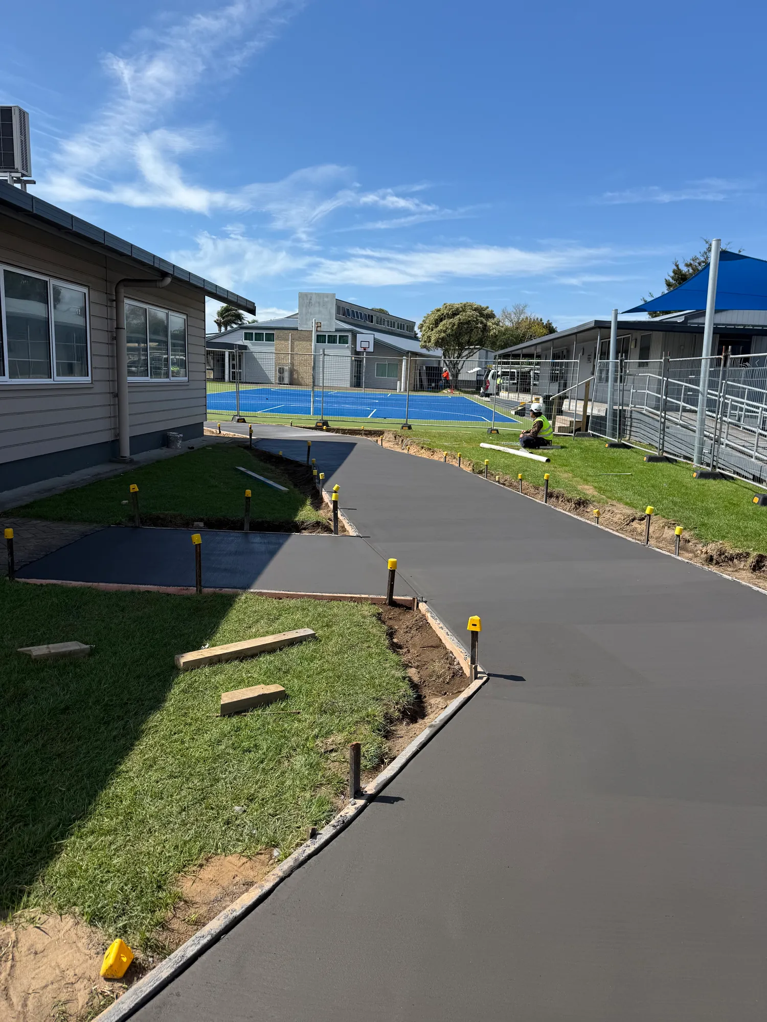 Commercial concrete walkways completed by JRM Concreting