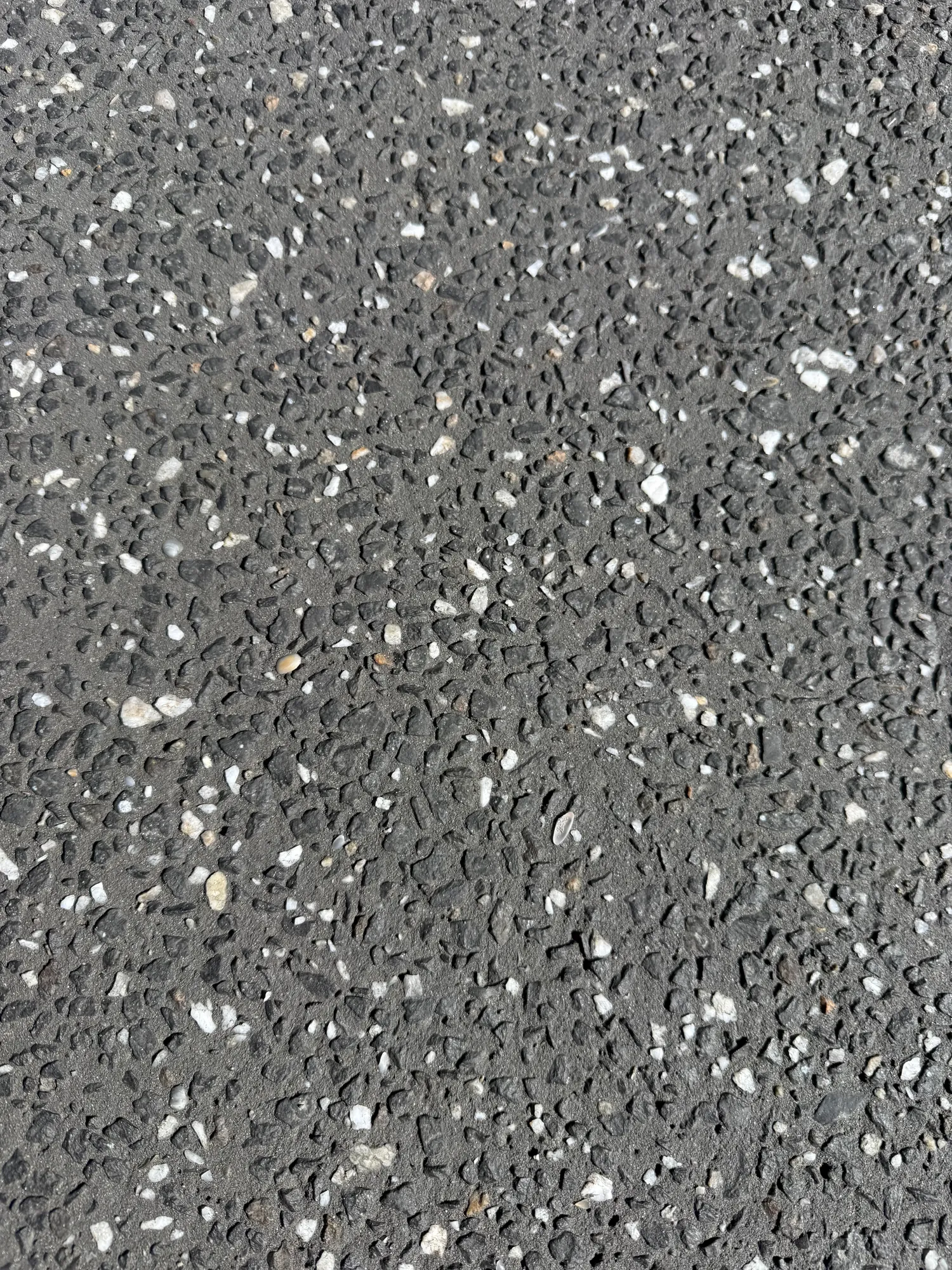Detailed exposed aggregate concrete texture